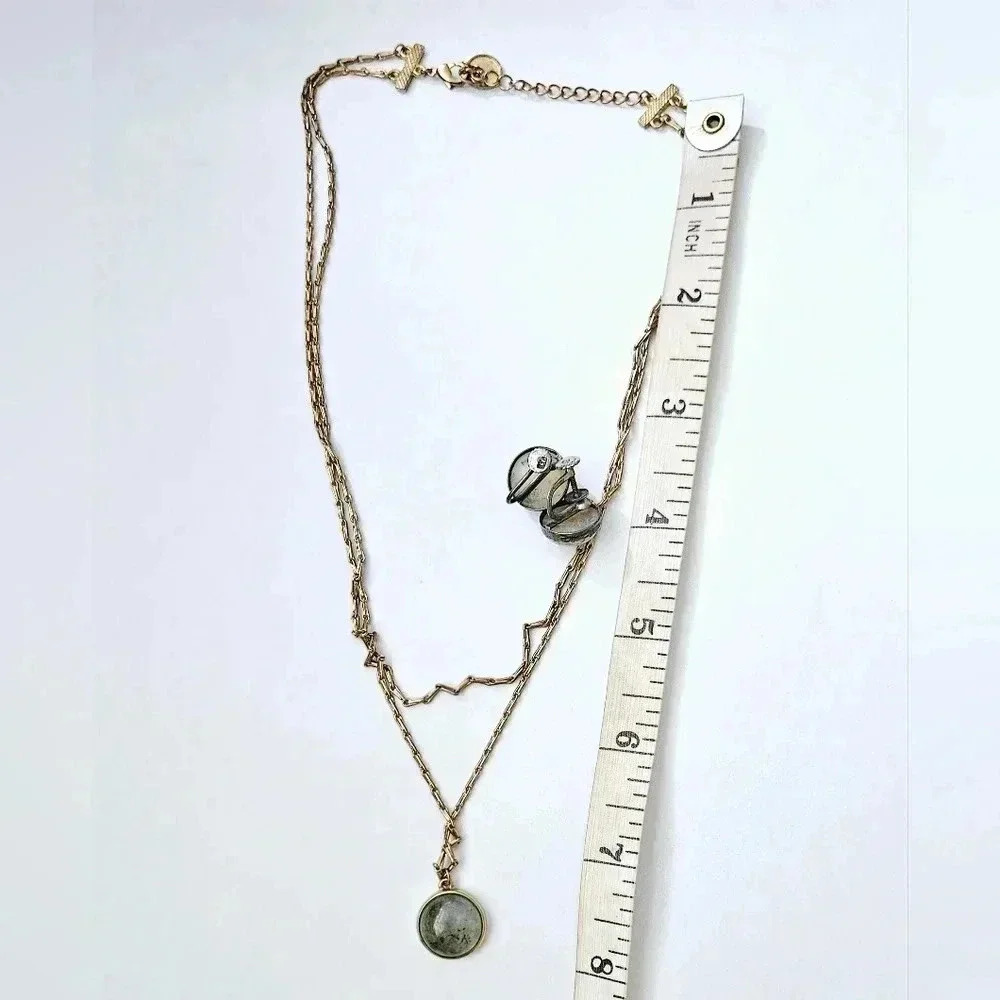Vintage Necklace & Earring 3 pcs set Pendent Scandinavian Rock. - Picture 7 of 9